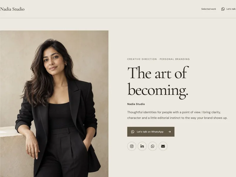 Atelier portfolio template preview